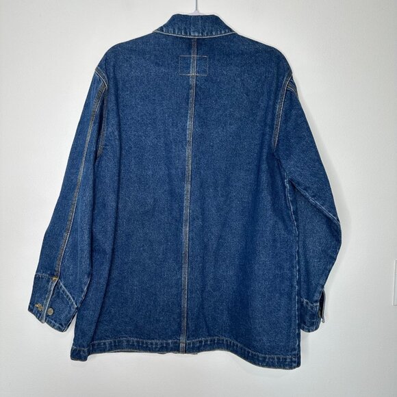 VTG Ralph Lauren Jeans Co Jacket Blue Chore Trucker 90s Barn Medium - Picture 2 of 11